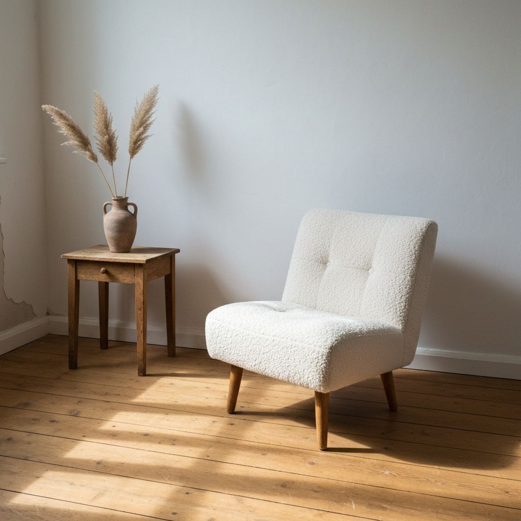 Bouclé lænestol